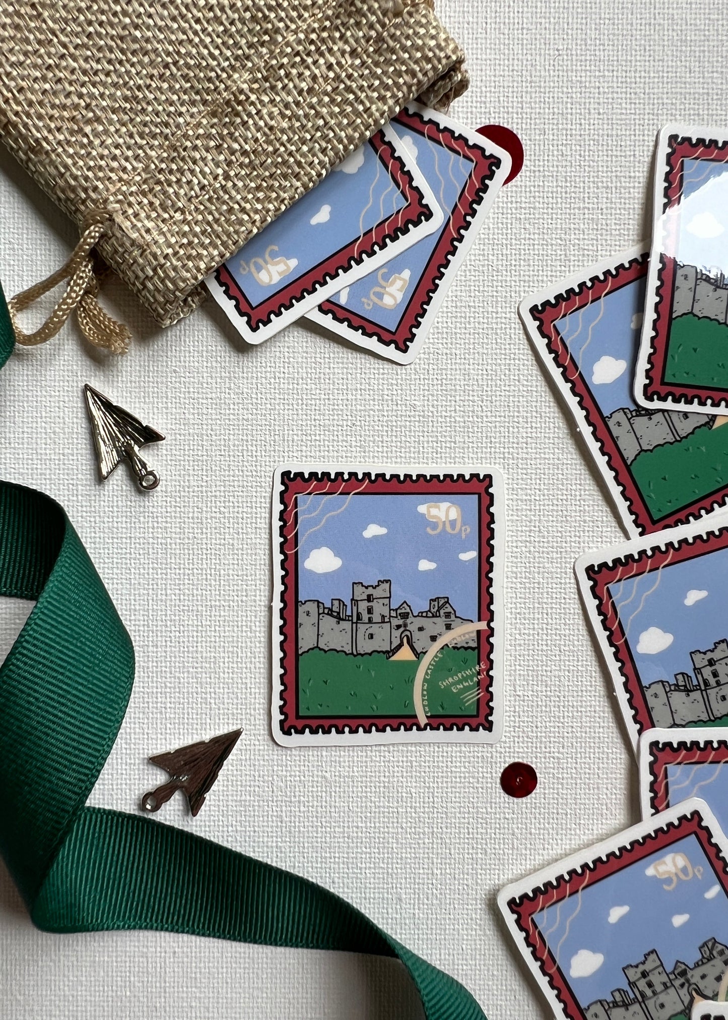 Ludlow Castle Stamp Sticker