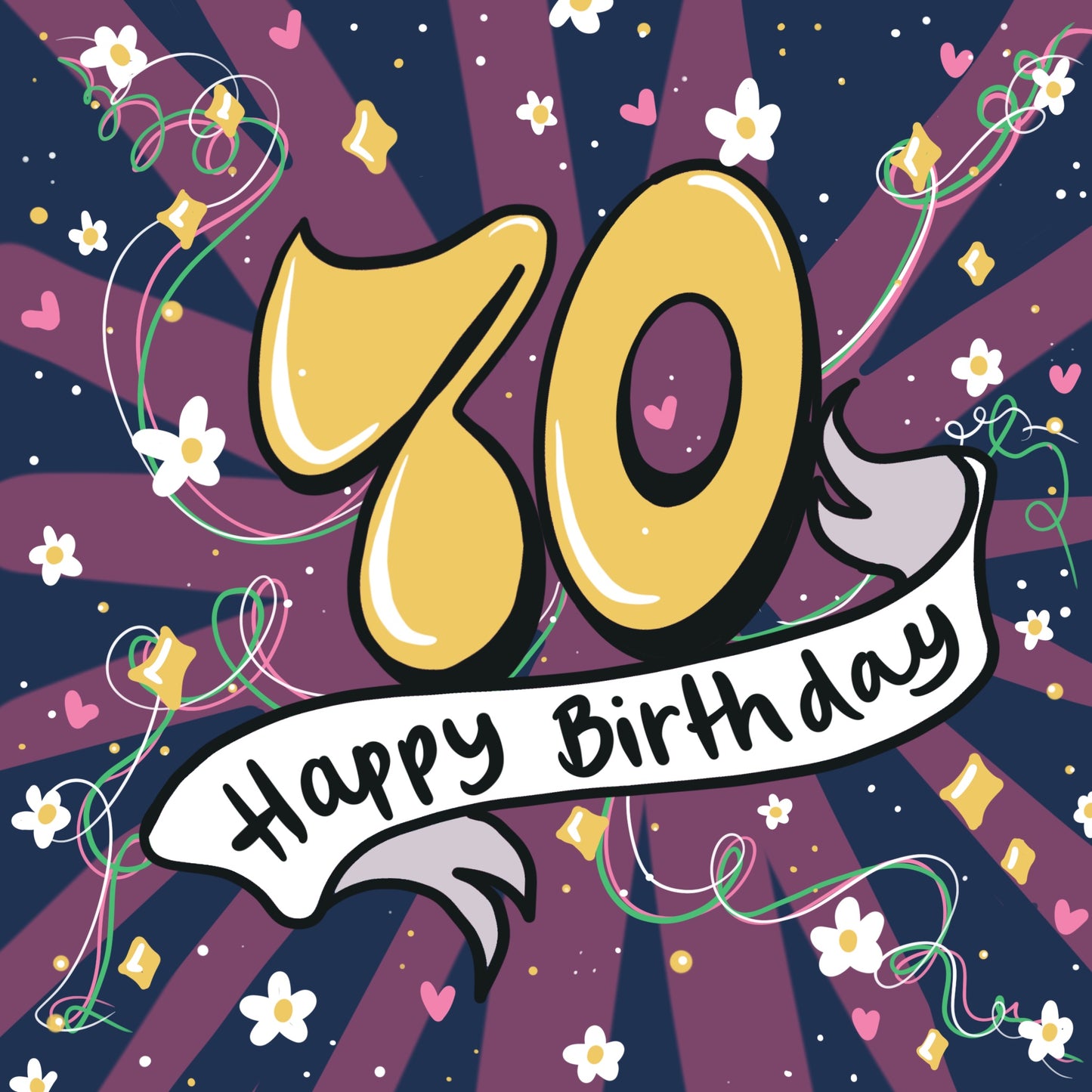 70th Birthday card