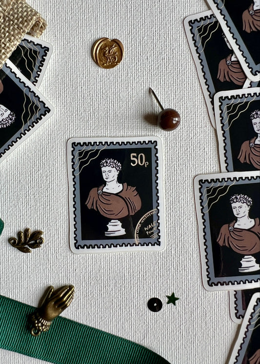 Roman Bust Stamp Sticker