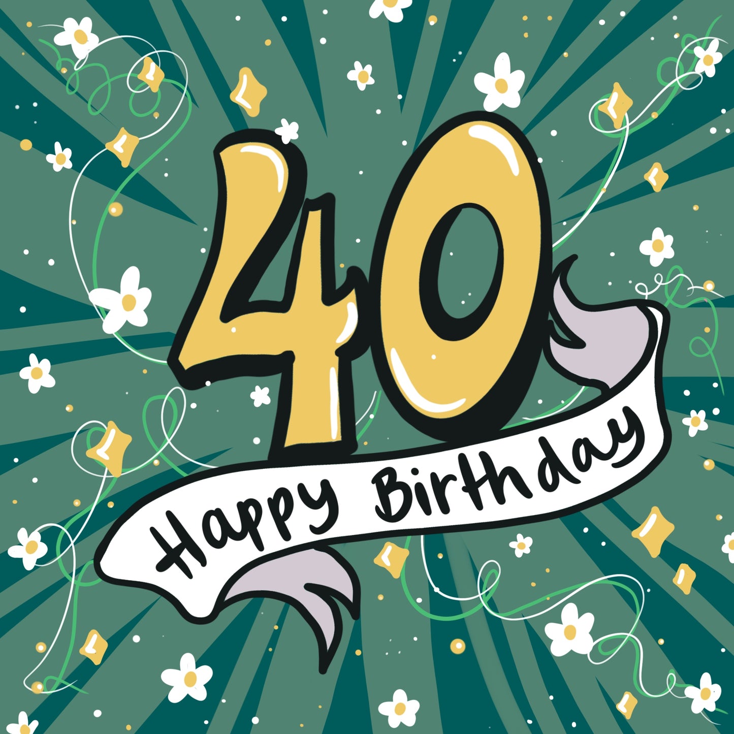 40 Birthday Card