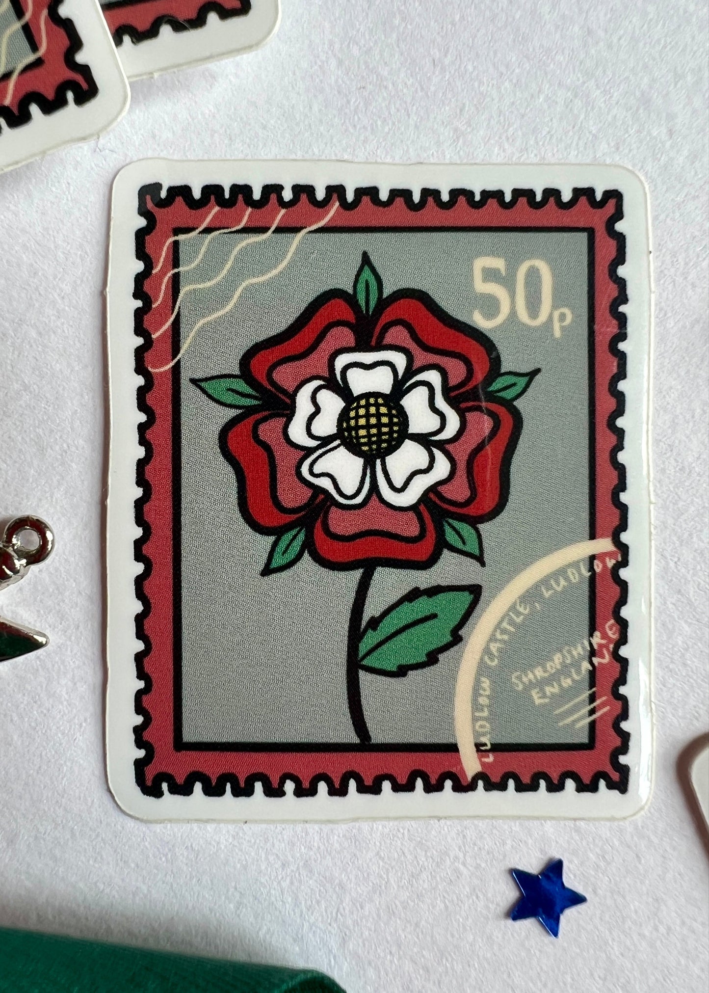 Tudor Rose Stamp Sticker