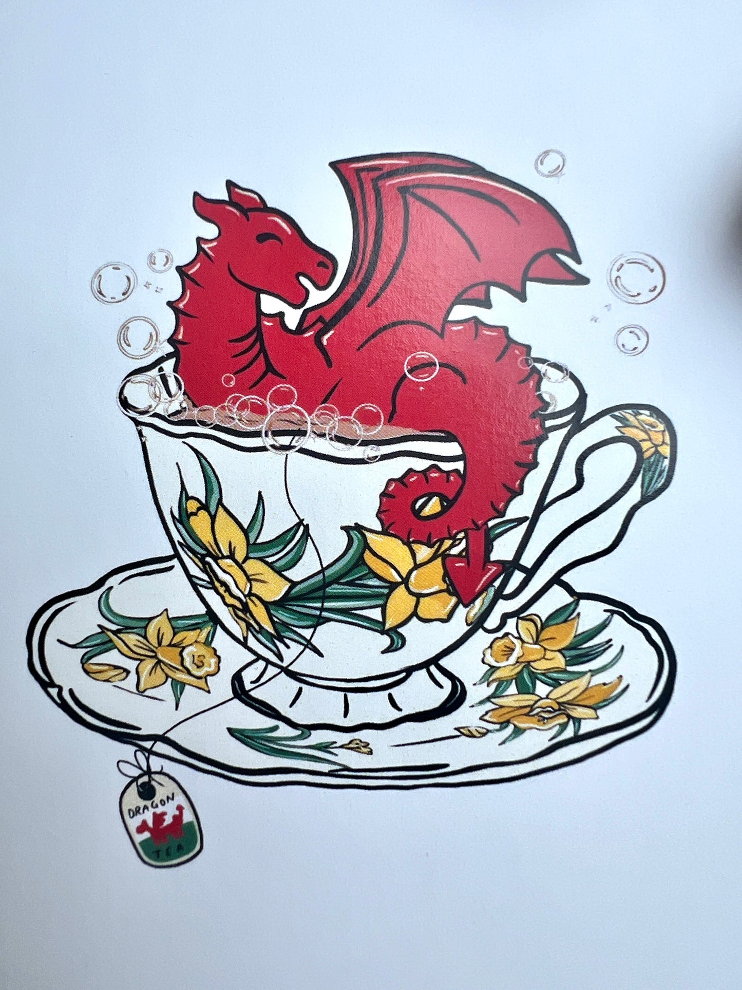 Welsh Dragon in a Cream Teacup