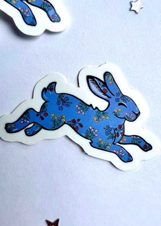 Blue Tapestry Hare