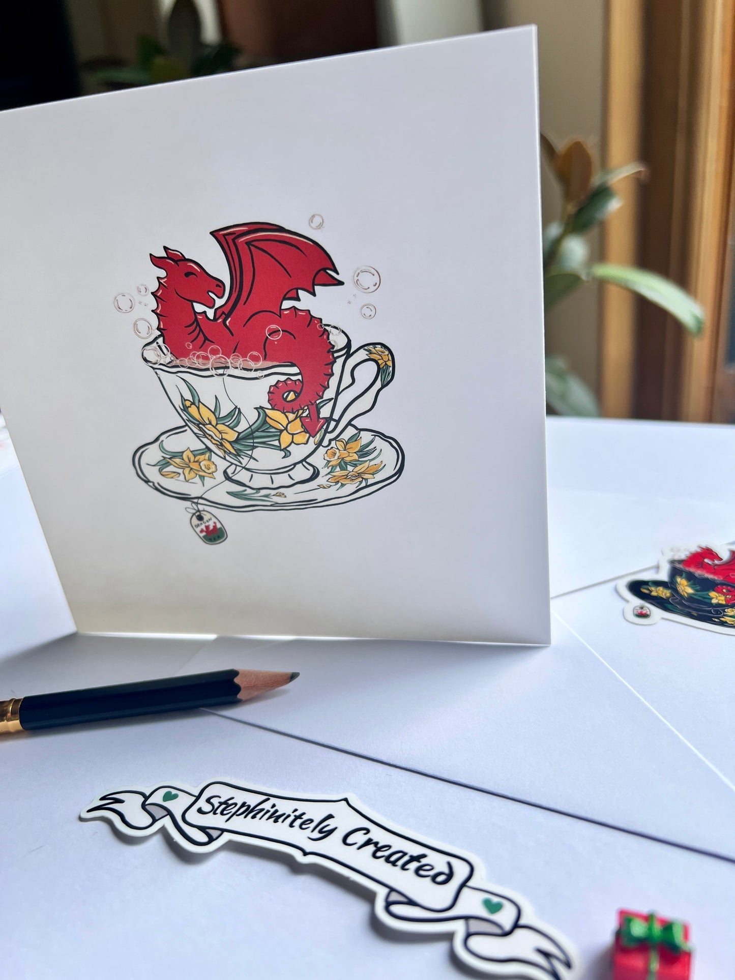 Welsh Dragon in a Cream Teacup