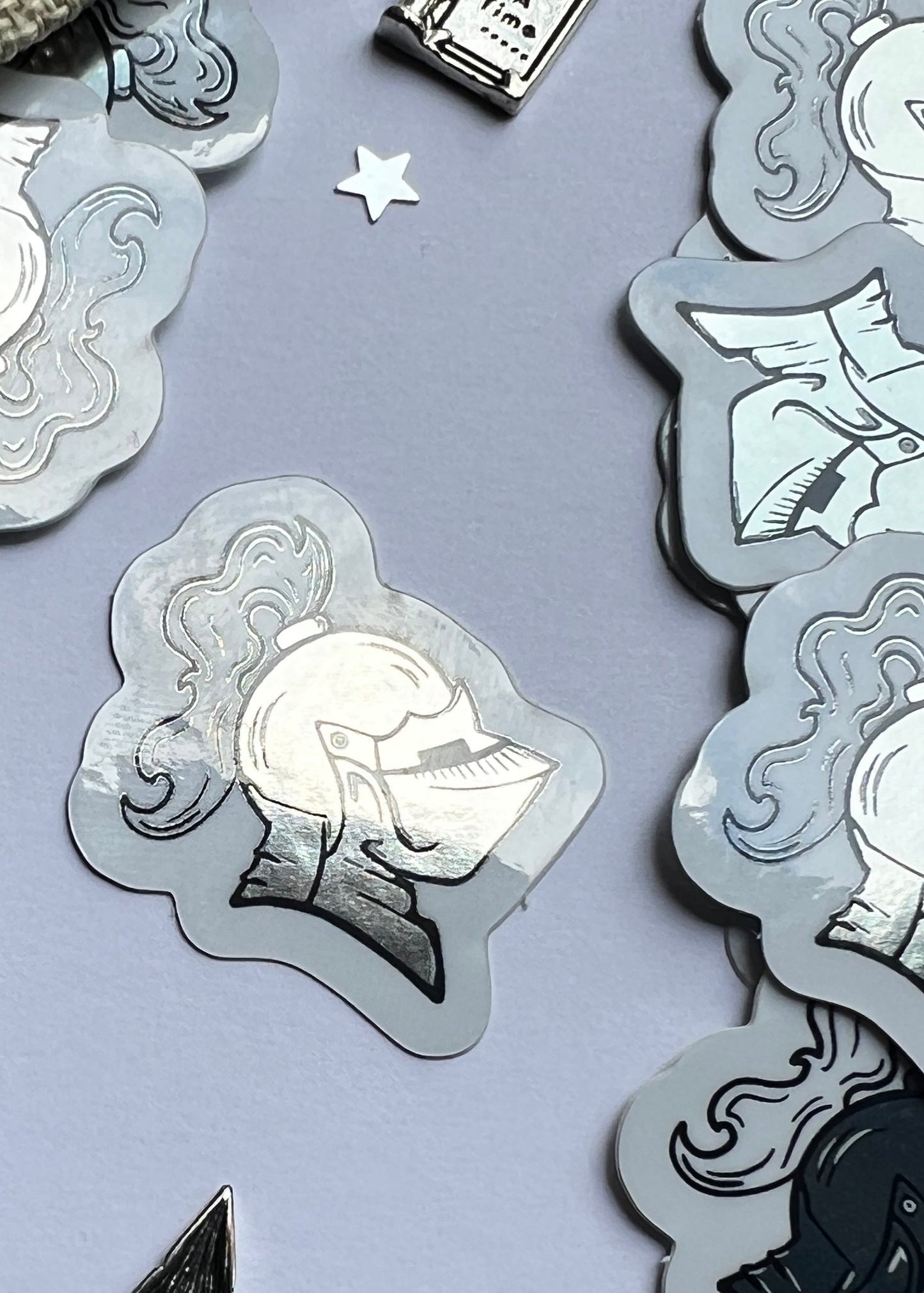 Shiny Knight Helmet Sticker