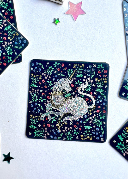 Medieval Unicorn Tapestry Sticker
