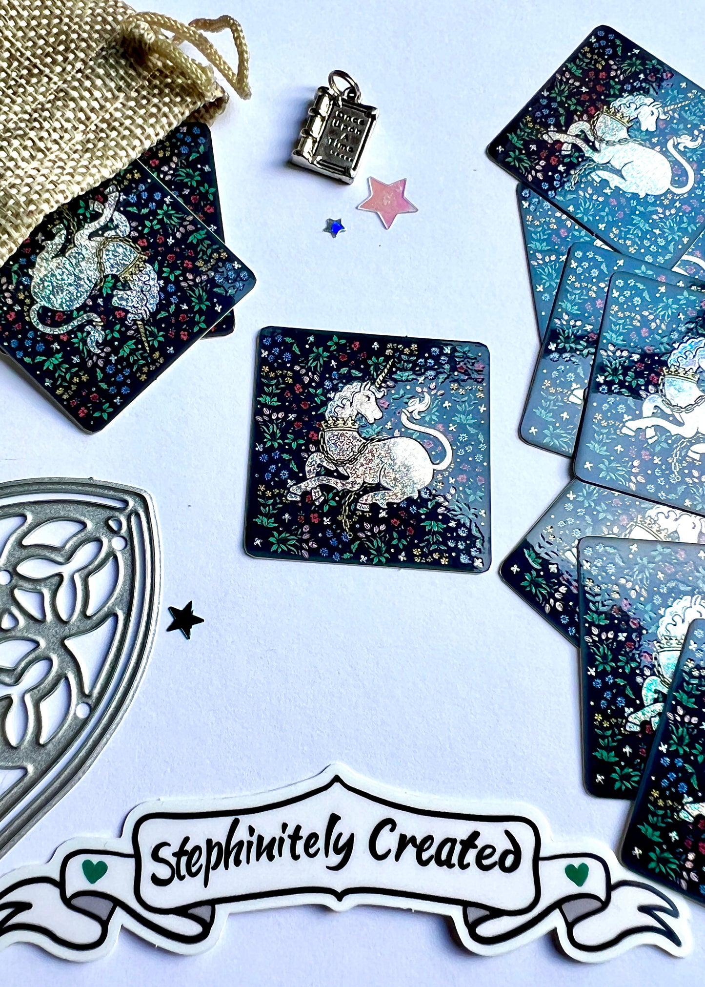 Medieval Unicorn Tapestry Sticker